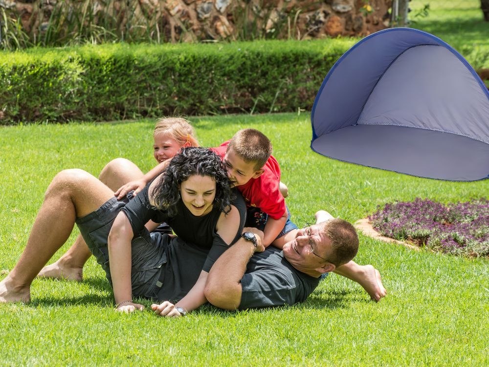 NAMIOT PLAŻOWY PARAWAN SAMOROZKŁADAJĄCY DUŻY NA PLAŻĘ DO OGRODU OCHRONA UV